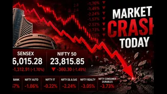 Sensex Declines 1,312 Points, Nifty Settles Below 23,850: Why Did Share Market Fall Today?