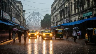 Kolkata Weather Alert: Rain, Thunderstorms Likely Across South Bengal; Yellow Alert Issued for 10 Districts