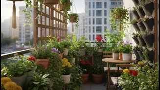 How to create urban garden oasis in compact rented balcony apartments