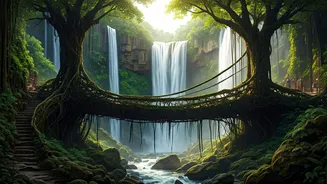 Experience Cherrapunji Root Bridges And Peak Waterfall Volume Now