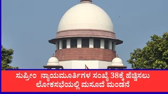 ಸುಪ್ರೀಂ ಕೋರ್ಟ್‌ಗೆ ಮತ್ತಷ್ಟು ಶಕ್ತಿ: ನ್ಯಾಯಮೂರ್ತಿಗಳ ಸಂಖ್ಯೆ 38ಕ್ಕೆ ಹೆಚ್ಚಿಸಲು ಲೋಕಸಭೆಯಲ್ಲಿ ಮಸೂದೆ ಮಂಡನೆ
