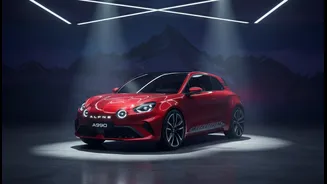 Lacoste Dresses Alpine's Electric Hot Hatch In Red