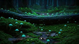 Spot Rare Glowing Bio Mushrooms In Dense Forests Tonight