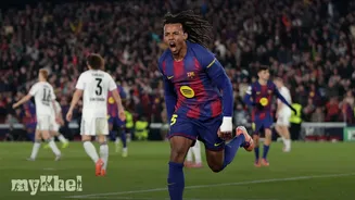 Barcelona Triumphs 2-1 Over Eintracht Frankfurt As Kounde Scores Twice To Boost Champions League Aspirations