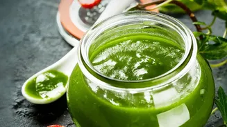 Blend Green Chutney in Short Bursts to Limit Heat and Browning