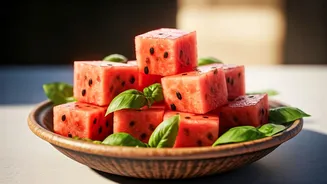 Chilled Watermelon Basil Seed Bowls Fight Intense Urban Heat