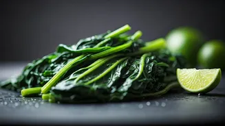 Keep Boiled Leafy Greens Looking Fresh Using Lime Juice