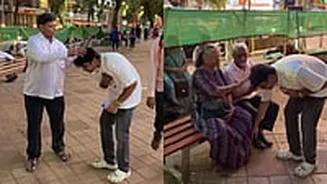 'Aap Sab Ka Aashirwaad Chahiye': Mumbai Content Creator Goes Around Asking Elderly Strangers For Aashirwaad; Gets Wholehearted Response; Video Vira...