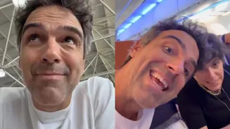Após o BBB, Tadeu Schmidt aproveita férias esposa