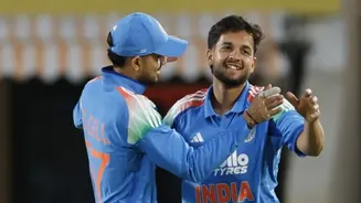 Harsh Dubey announces arrival with historic 3-wicket debut for India