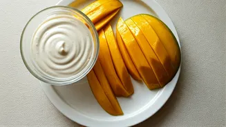 Mix Ripe Dasheri Mango With Rich Chilled Oat Cream