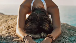 Yoga flow helps manage burnout mood swings