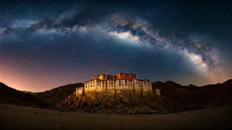 Experience Surreal Astral Photography Nights Outside Serene Hemis Monastery Ladakh