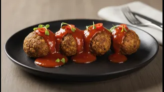 Almôndegas de Lentilha com Molho Agridoce de Goiabada e Pimenta: Uma Explosão de Sabores!