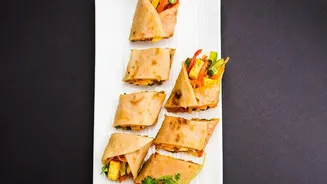 Indian Vegetarian Wraps Can Balance Texture With Roasted Vegetables, Paneer And Tangy Sauces