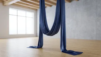Aerial Yoga May Help Some People Stay Present During Exercise