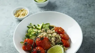 Quick Indian Salad Bowls Crunchy Cucumber Roasted Chana Peanuts With Mint Mayo Hacks