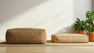 Upgrade Bare Living Rooms Using Low Slung Jute Seating Layouts