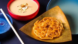 Fafda's Mild Besan Flavour Lets Jalebi's Sweetness Stand Out