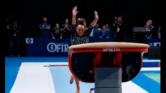 Com boa memória muscular, Rebeca Andrade recupera boa forma nos saltos