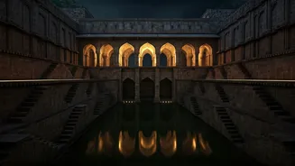 Ancient Stone Stepwells Offer Perfect Midnight Architectural Photo Walks
