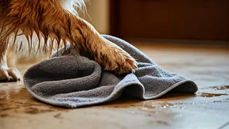 Handle Monsoon Muddy Paws Using Ultra Absorbent Microfiber Towels