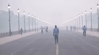 Delhi AQI Remain In 'Poor' Category As Layer Of Haze Covers Parts Of Capital City
