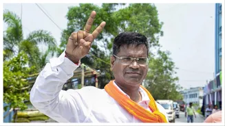 West Bengal repolls: BJP’s Debangshu Panda wins Falta seat by over 1 lakh votes, claims ‘Pushpa Raj has ended’