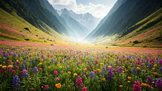 Uttarakhand High Altitude Valley Transformed Into Dream Floral Paradise