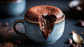 This Beautiful Double Chocolate Lava Mug Cake Is Viral