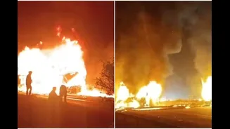 12 Dead, Over 20 Sustain Burn Injuries As Private Bus Catches Fire In Karnataka's Chitradurga