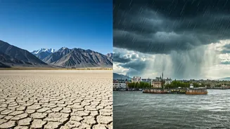 Ladakh Is Bone Dry While India Gets Soaked
