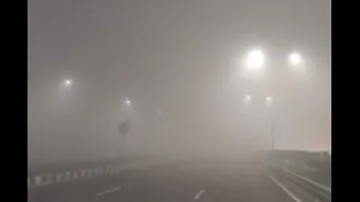 Delhi's Air Quality Improves To 'Very Poor' Category Amid Dense Fog; Visibility Remains Hit