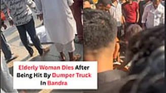Mumbai Accident Video: Elderly Woman Dies After Being Hit By Dumper Truck In Bandra