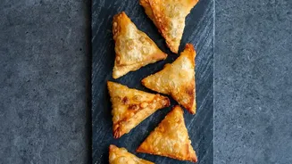 Healthy Snack Alternatives Air Fried Samosas And Banana Chips Made At Home