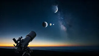 Telescope Gear Tracks Three Planets Aligning Near Horizon Tonight