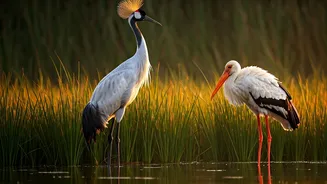 Cranes vs. Storks: Unraveling the Elegance of Two Graceful White Birds