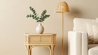 Rattan Details Bring Warmth Without Clutter
