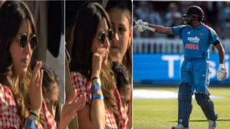 Rohit Sharma Century : चेहऱ्यावर हसू पण डोळ्यांत अश्रूंची दाटी.. रोहितने शतक ठोकताच रितीकाची रिॲक्शन व्हायरल