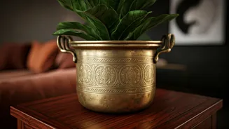 Convert Old Heavy Brass Pots Into Luxury Living Room Planters
