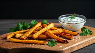 Crispy Garlic Parmesan Parsnip Fries with Zesty Yogurt Dip: A Healthier Fry Alternative