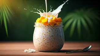 Tropical Overnight Oats Get Creamy Coconut Milk Monsoon Upgrade Now