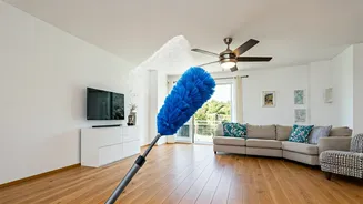 Dust-Free Heights: Effortlessly Clean Ceiling Fans Without a Ladder