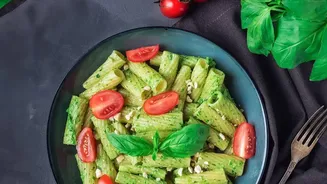 Pesto Pasta With Peas and Tomatoes Adds Colour to Summer Dinner