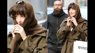 Dakota Johnson Revives The Classic Headscarf With Effortless Ease In NYC