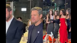 Matt Damon Gets Roasted By Daughter, Gia, At The Rip Premiere In New York