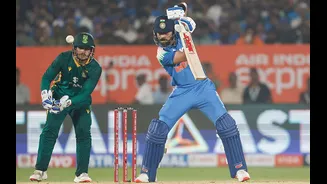 [Watch] IND vs SA 2025: Virat Kohli's no-look six in 3rd ODI breaks the internet