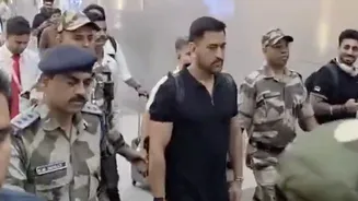 WATCH: MS Dhoni arrives in Ahmedabad ahead of T20 World Cup FINAL