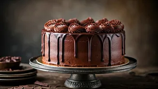 The Aesthetic Appeal Of Vintage Dark Chocolate Ganache Cakes