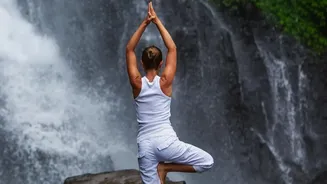 What To Know About Practising Near A Wall For Support In Tree Pose Variations In Yoga